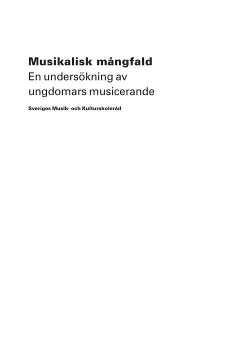 Omslag till Musikalisk mångfald