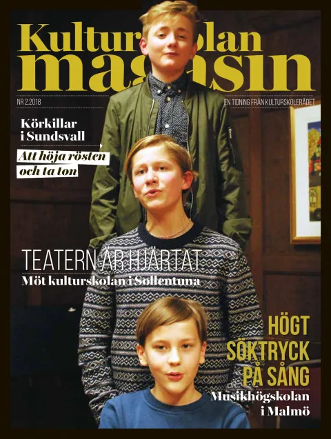 Omslag till Kulturskolan magasin nr 2 2018